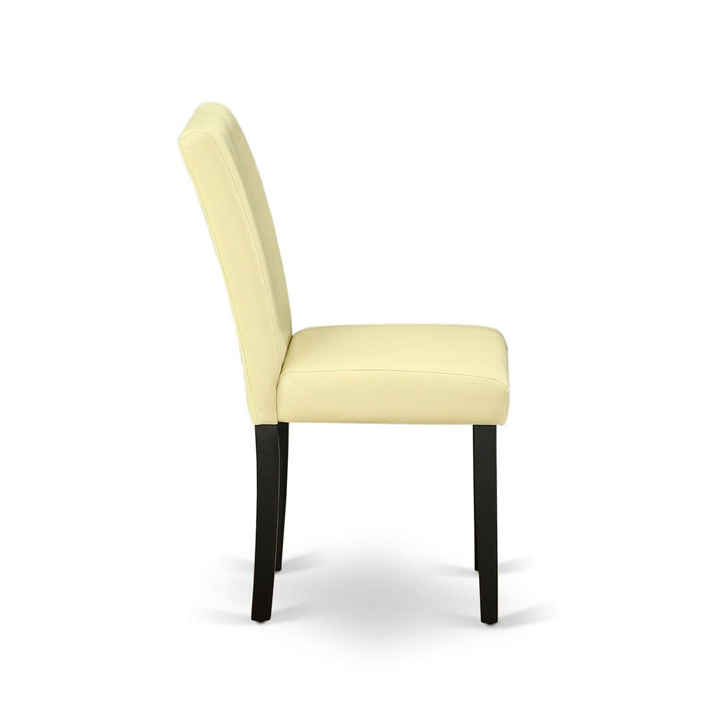 Eggnog Faux Leather Upholstered Dining Chairs Set of 2 O659