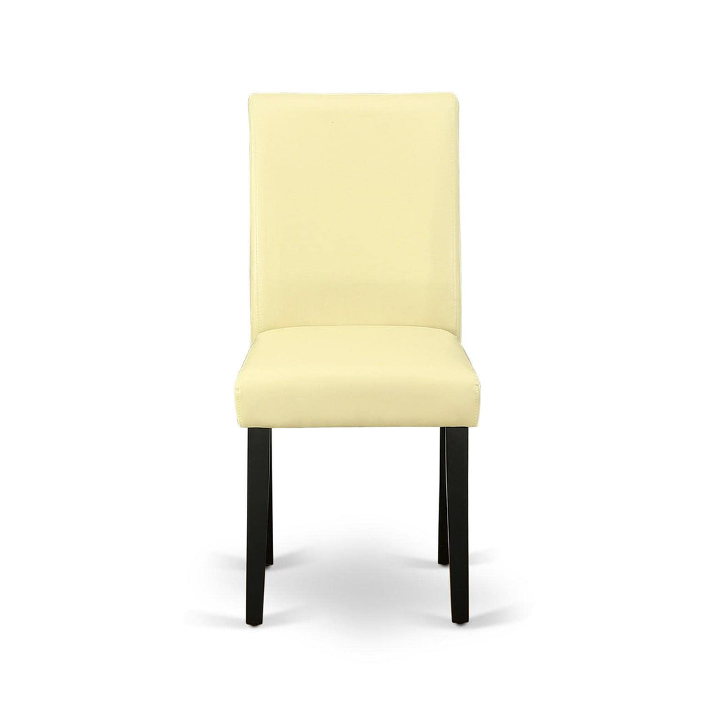 Eggnog Faux Leather Upholstered Dining Chairs Set of 2 O659
