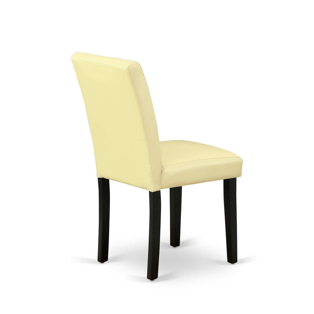 Eggnog Faux Leather Upholstered Dining Chairs Set of 2 O659