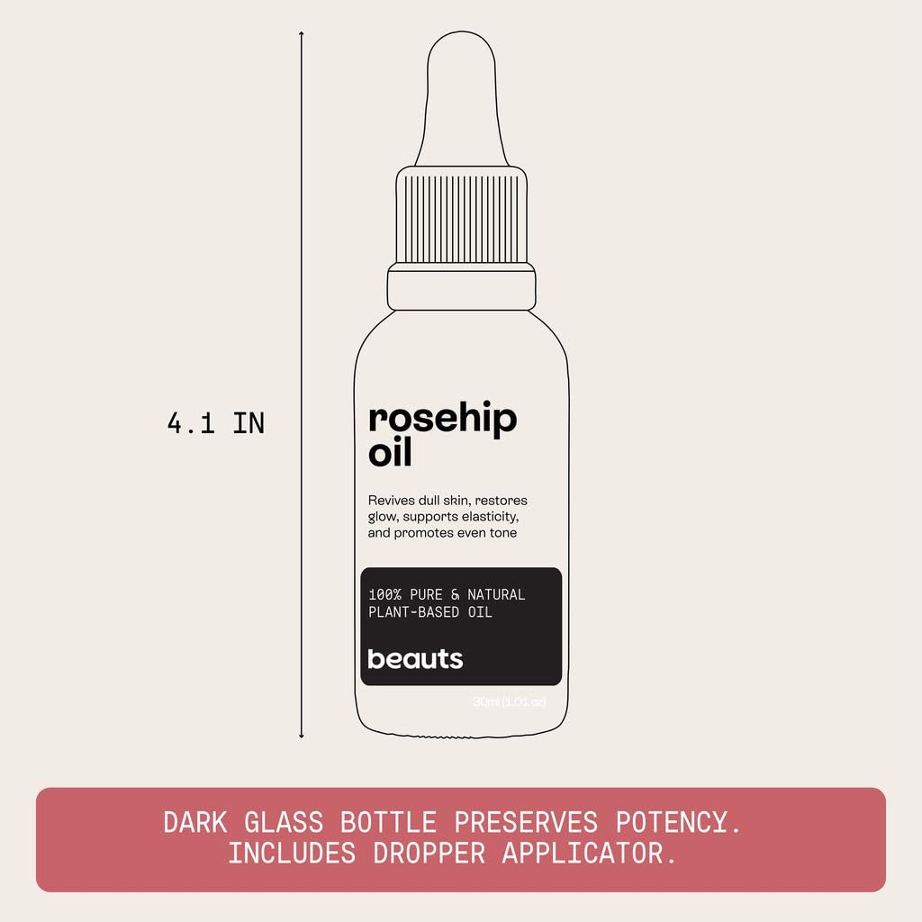 Cold-Pressed Unrefined Rosehip Seed Oil 1 oz Y404
