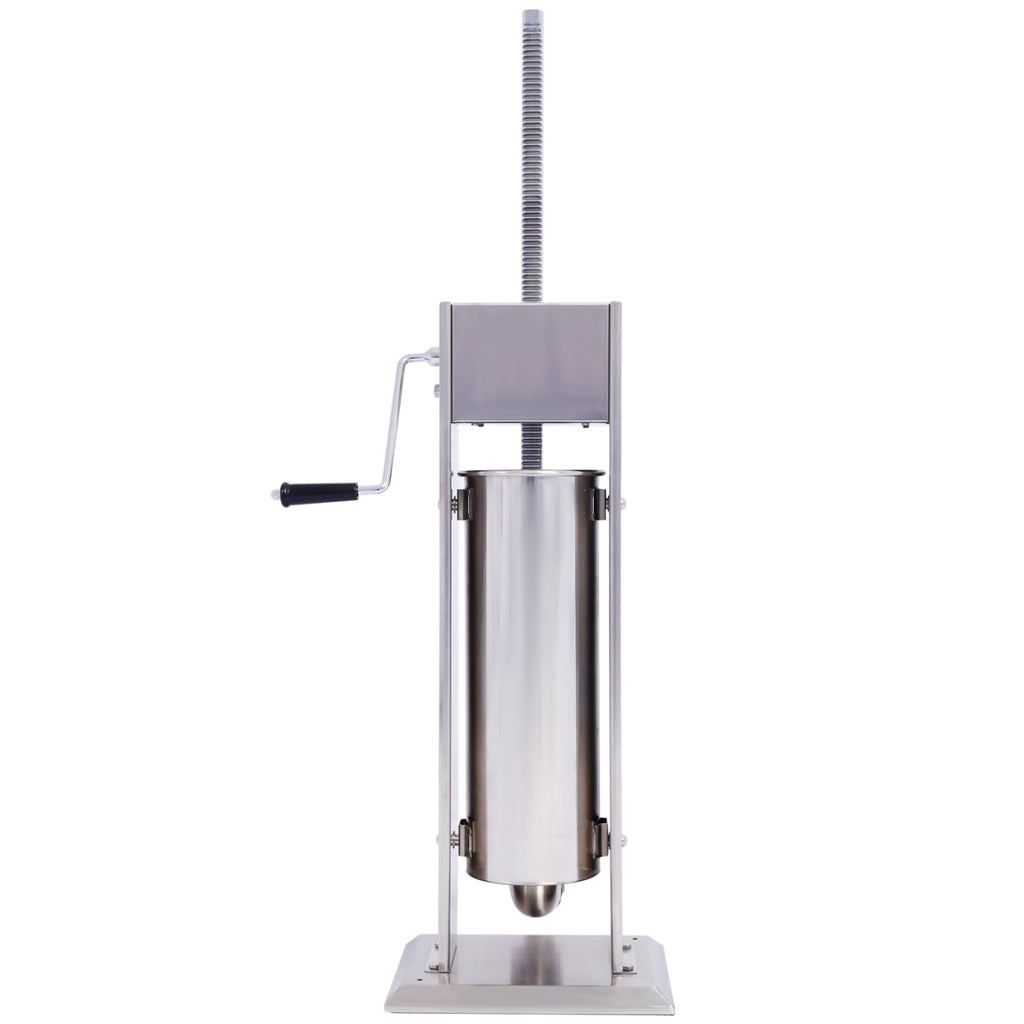 Stainless Steel Vertical Sausage Stuffer 15LB/7L with 4 Stuffing Tubes O37779