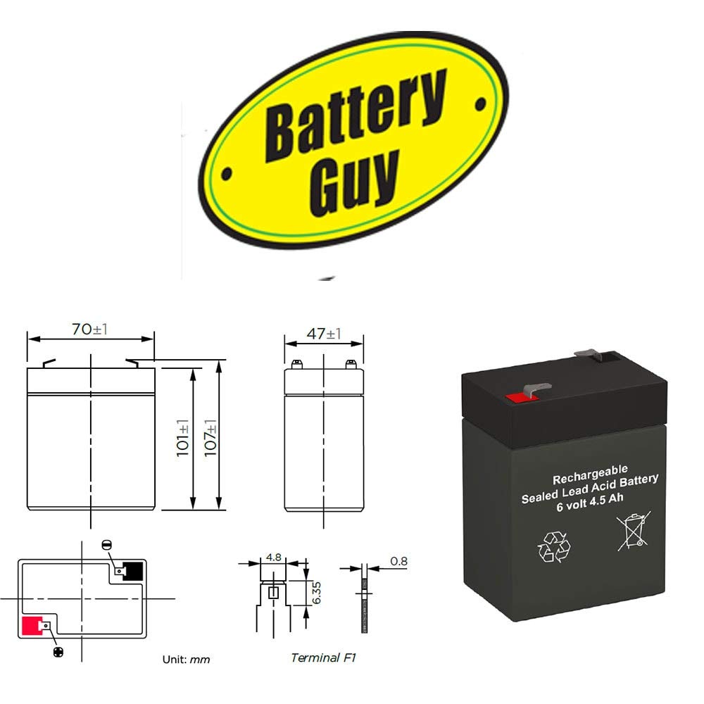 6V 4.5Ah Rechargeable SLA Batteries Qty of 4 L9270