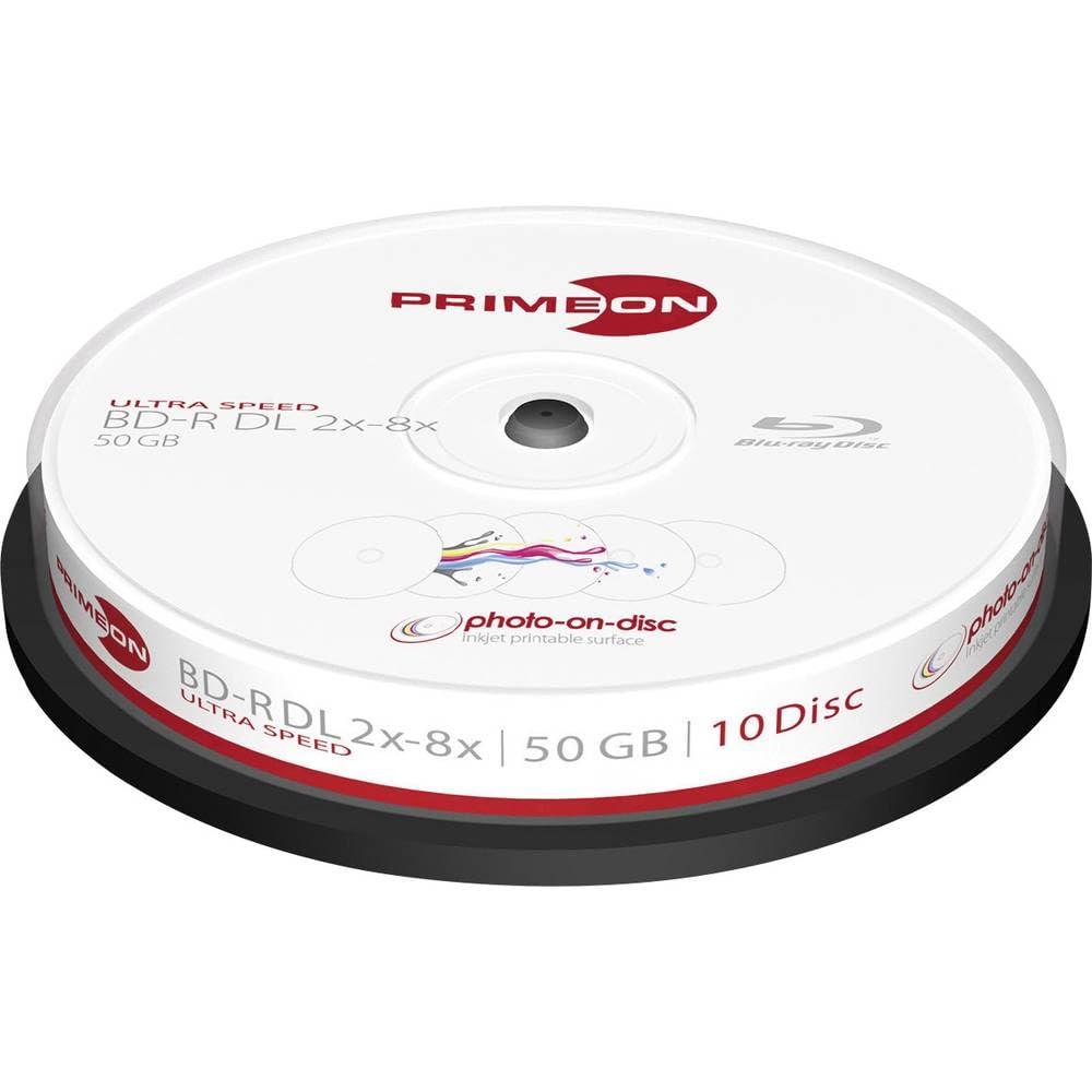 BD-R DL 50GB 2-8x 10 Disc Inkjet Printable M350211