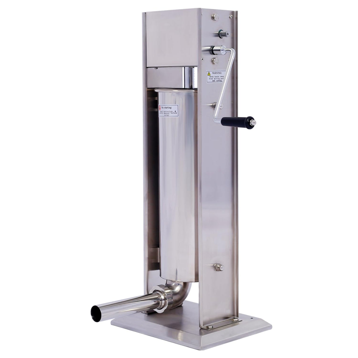 Stainless Steel Vertical Sausage Stuffer 15LB/7L with 4 Stuffing Tubes O37779