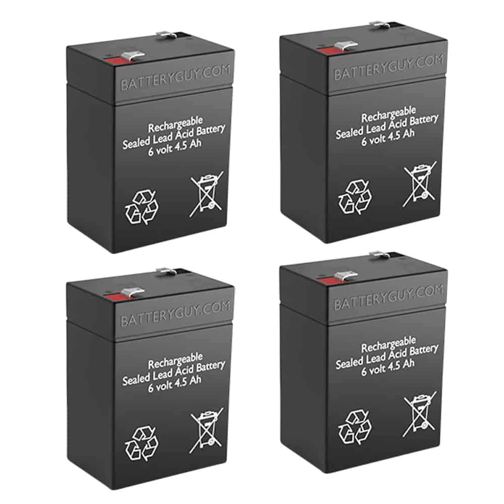6V 4.5Ah Rechargeable SLA Batteries Qty of 4 L9270