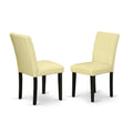 Eggnog Faux Leather Upholstered Dining Chairs Set of 2 O659