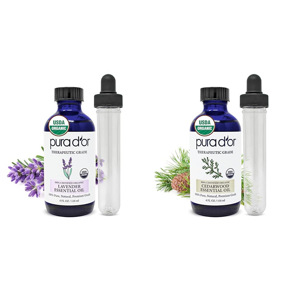 Organic Lavender & Cedarwood Essential Oils 4oz M45970