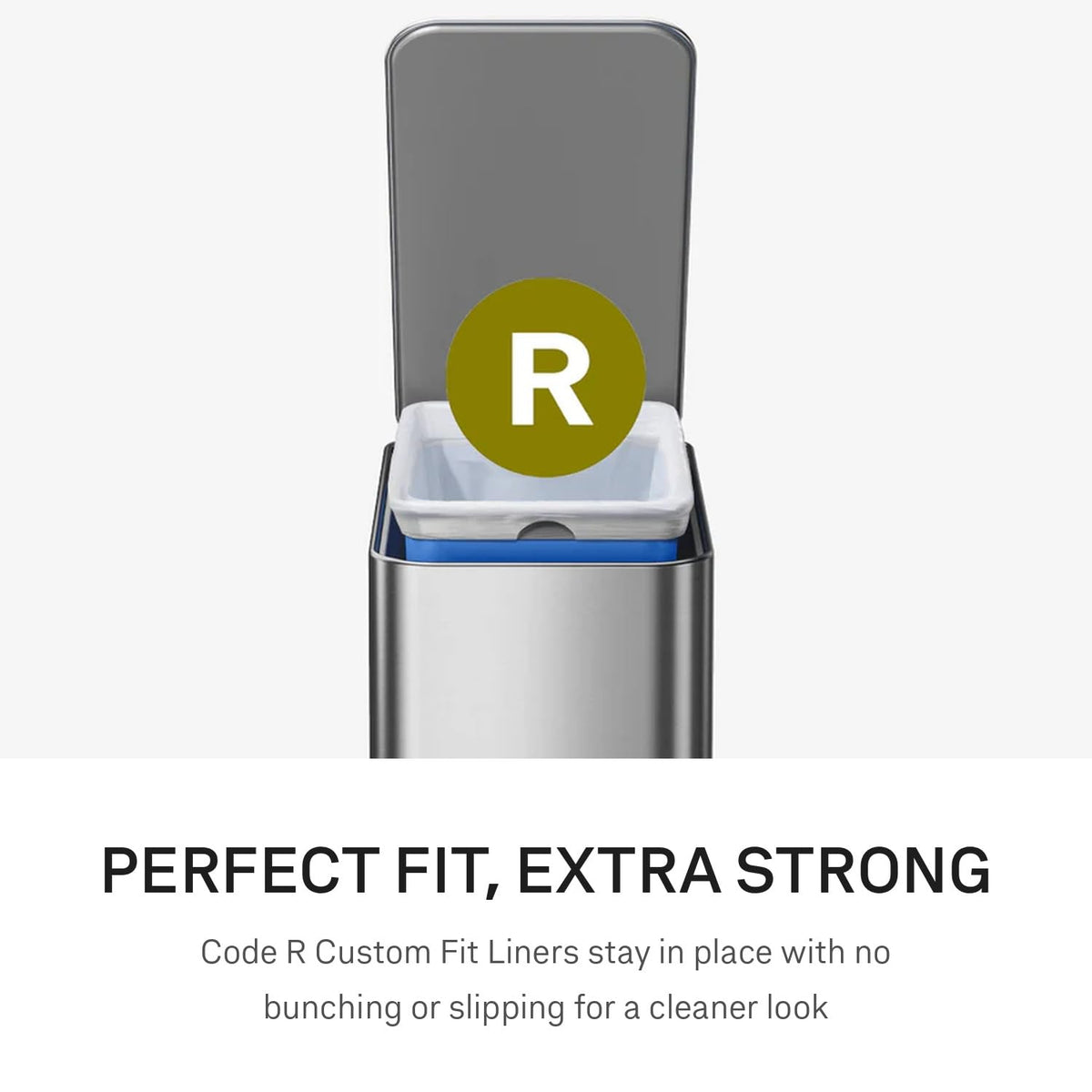 9L Brushed Stainless Steel Slim Step Trash Can I539274