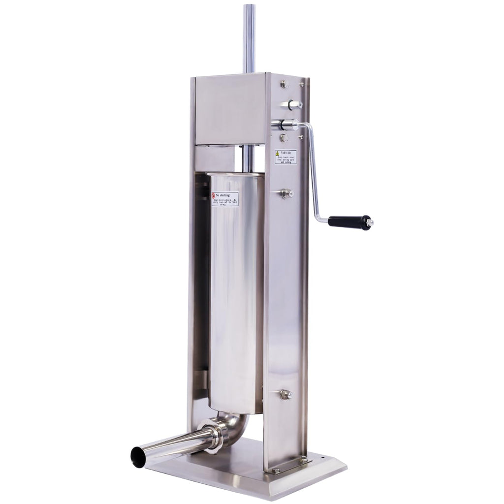 Stainless Steel Vertical Sausage Stuffer 15LB/7L with 4 Stuffing Tubes O37779