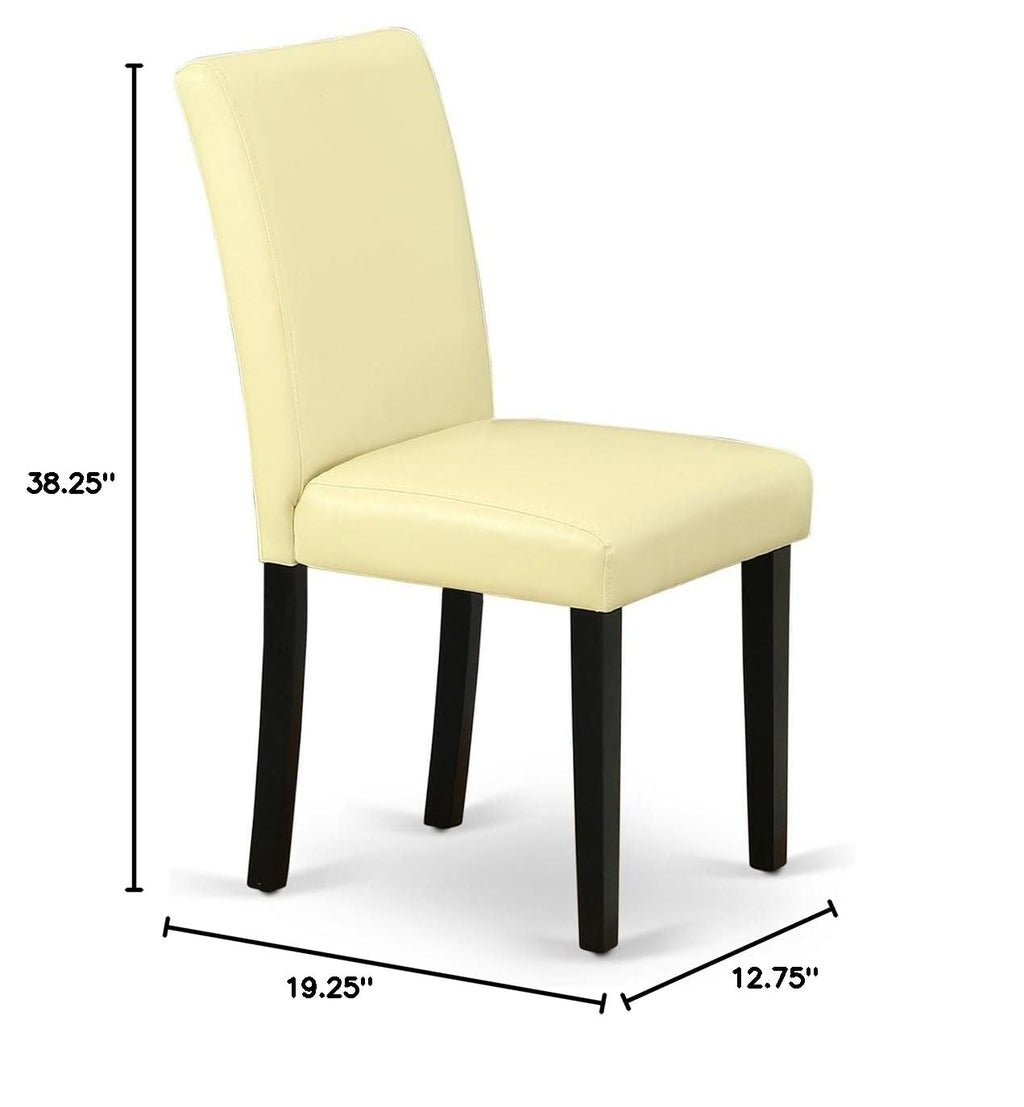 Eggnog Faux Leather Upholstered Dining Chairs Set of 2 O659
