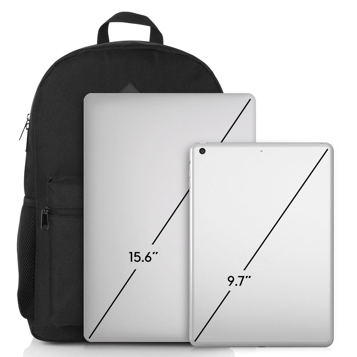 Black 15.6 Inch Laptop Backpack with USB Charger J419479