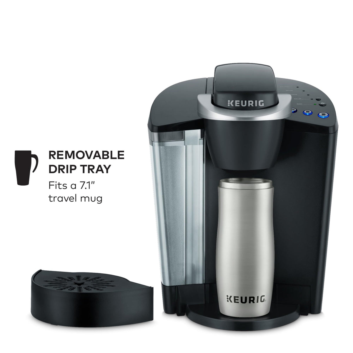 Single Serve K-Cup Pod Coffee Maker with 3 Brew Sizes, Black H5857