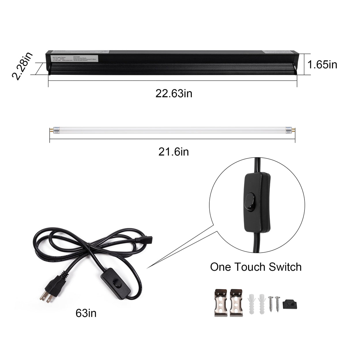 24W T5 5.0 UVB Reptile Light Kit H4866