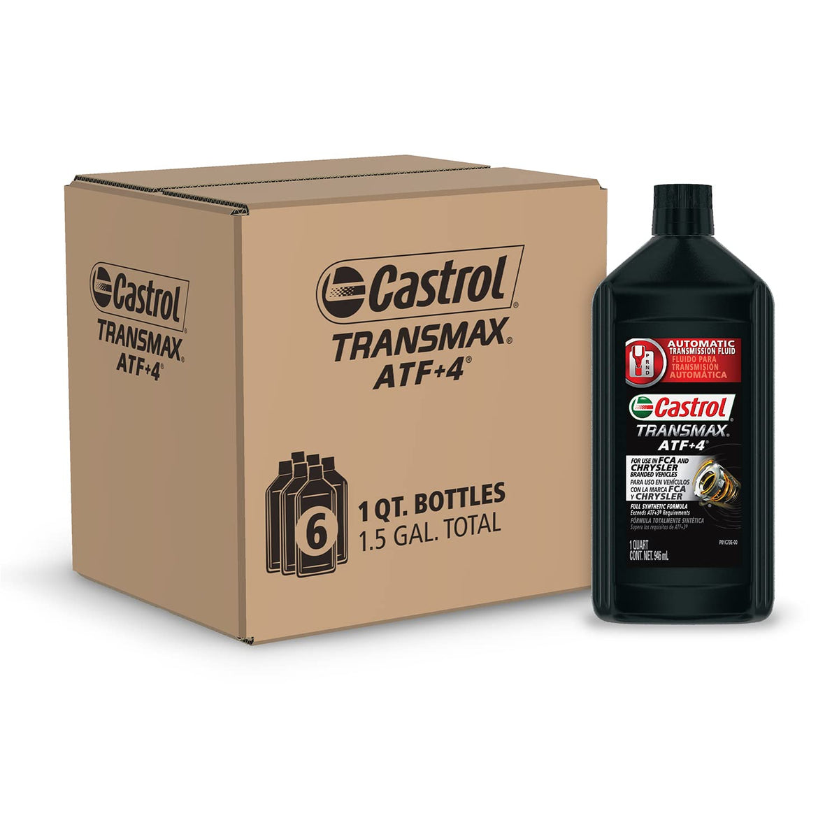 Transmax ATF+4 Automatic Transmission Fluid, 1 Quart, Pack of 6 I8185