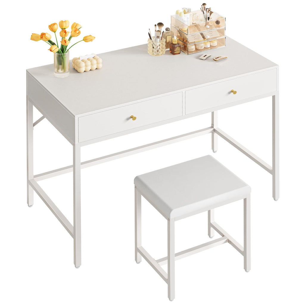 White Desk with 2 Drawers E377521