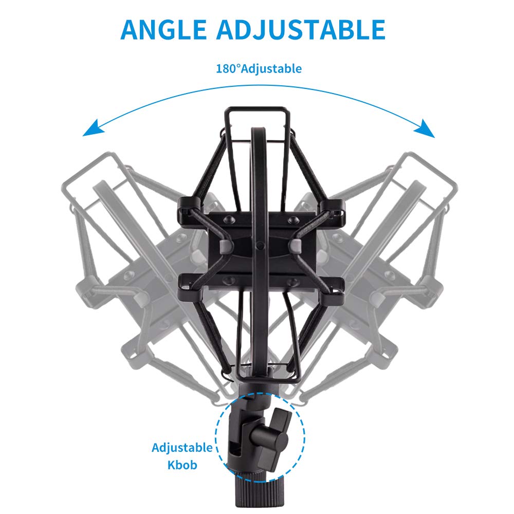 Microphone Shock Mount Holder Clip Anti-Vibration 22mm-26mm Y466