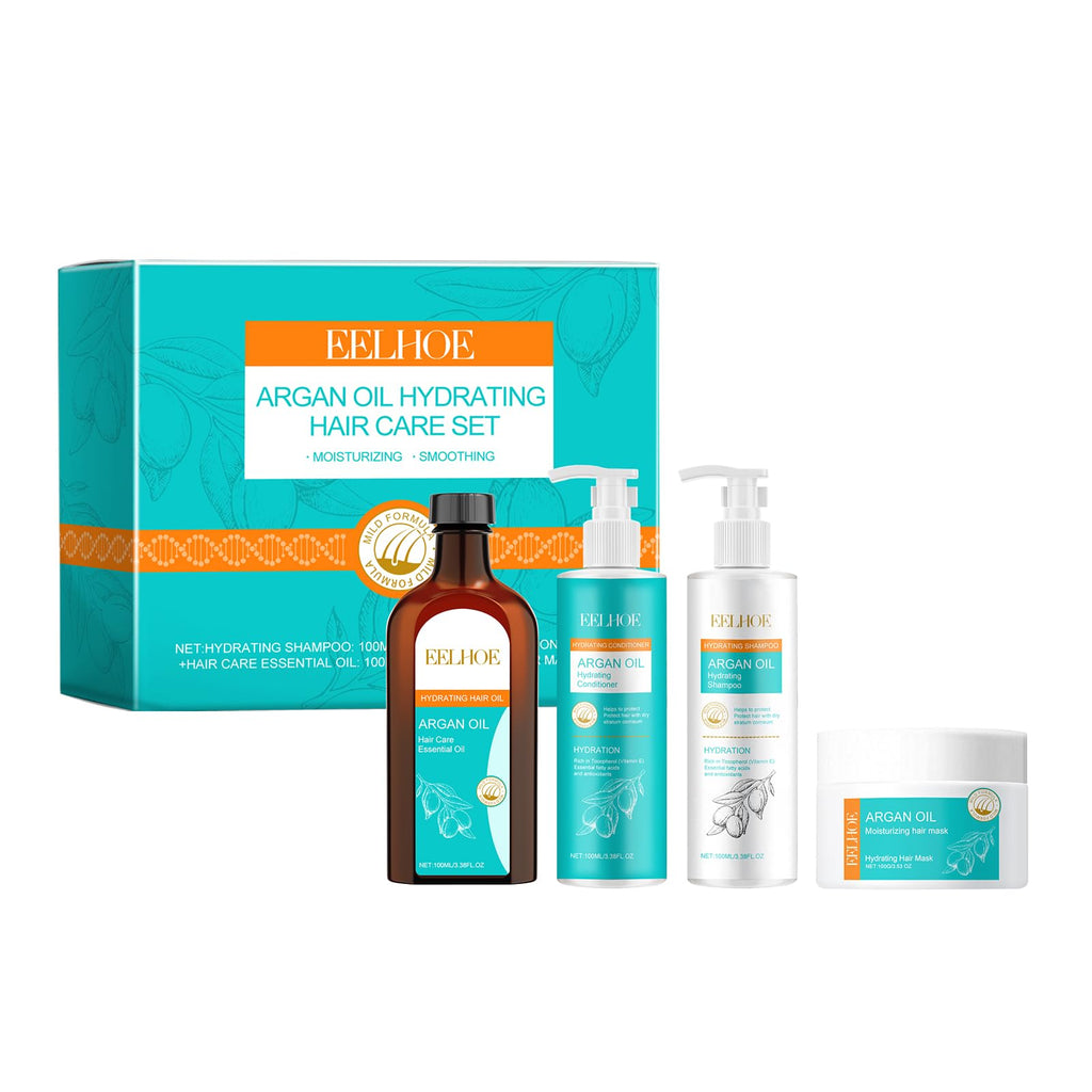 Argan Oil Hydrating Shampoo Conditioner Oil and Mask Hair Care Set S605