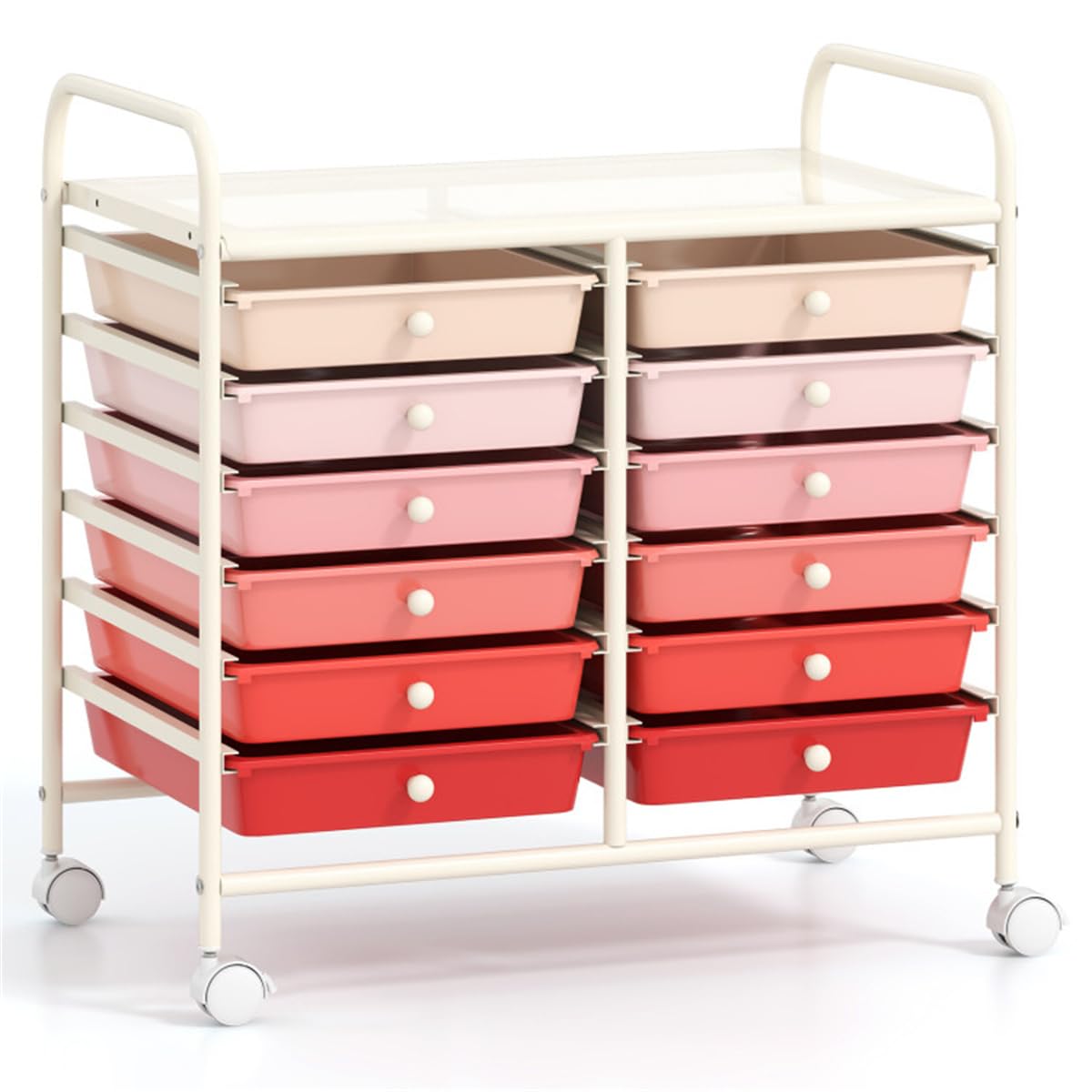 12 Drawer Rolling Storage Cart with Wheels G886066