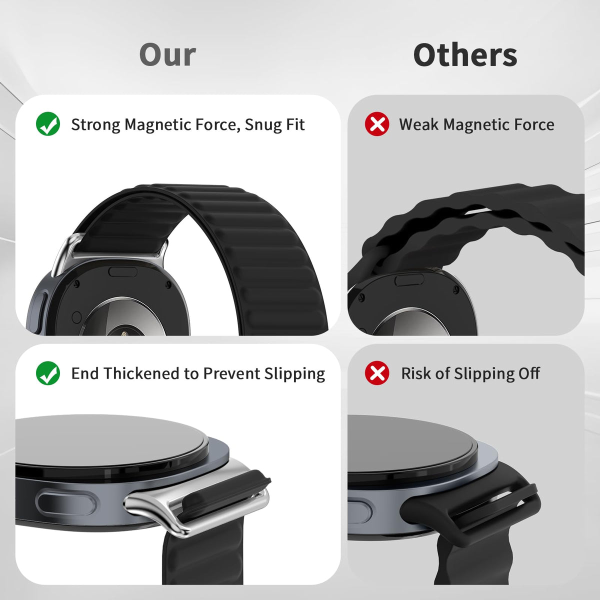 Magnetic Silicone Sport Band 40mm 44mm 46mm A5564