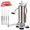 3L Hand Crank Stainless Steel Sausage Stuffer with 8 Tubes C181