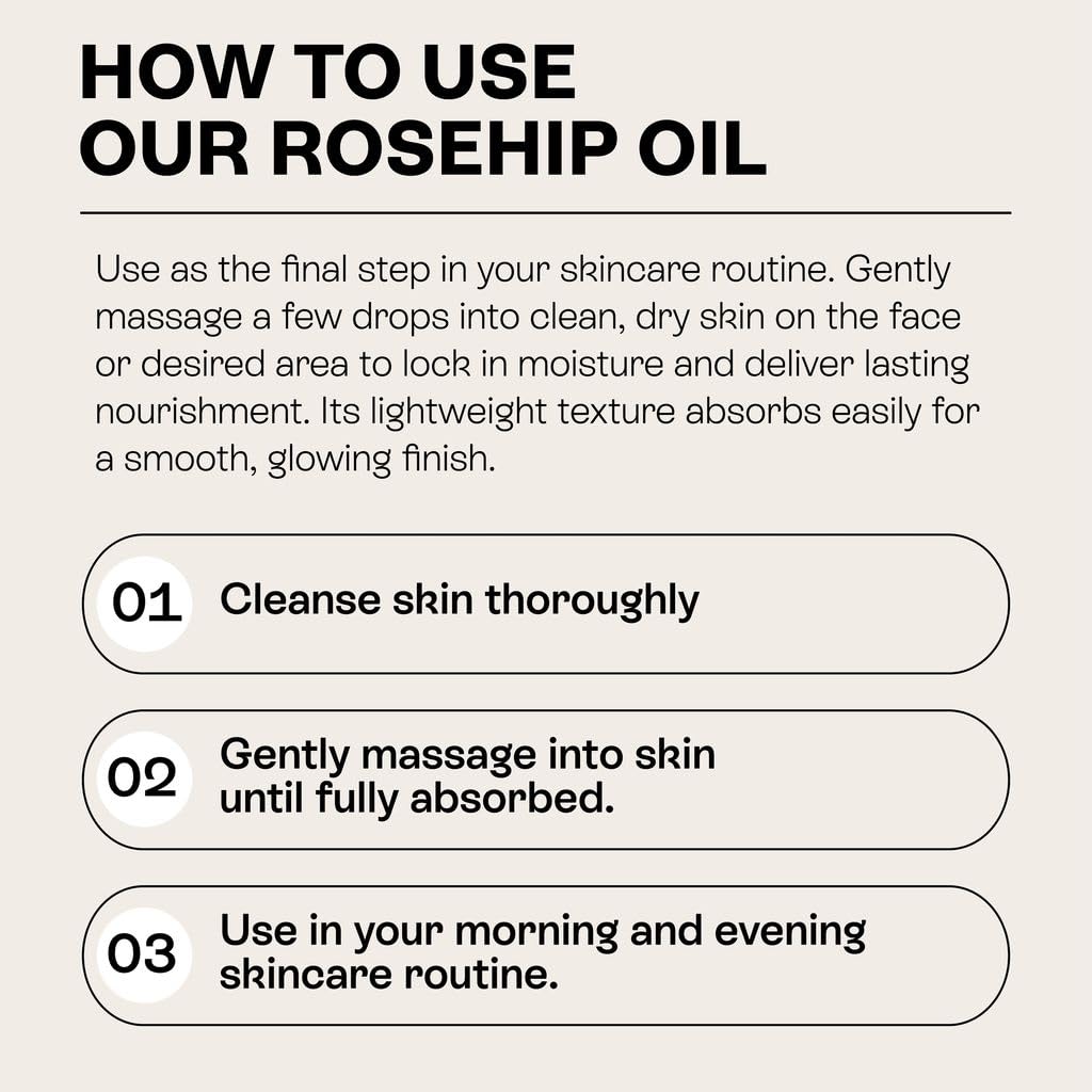 Cold-Pressed Unrefined Rosehip Seed Oil 1 oz Y404