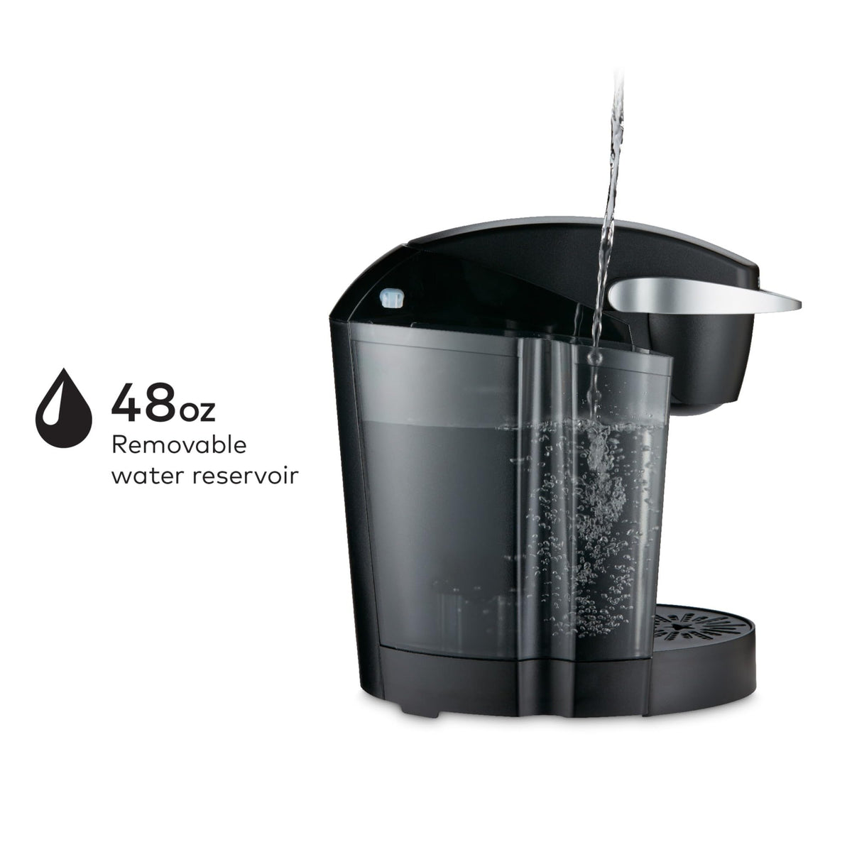 Single Serve K-Cup Pod Coffee Maker with 3 Brew Sizes, Black H5857