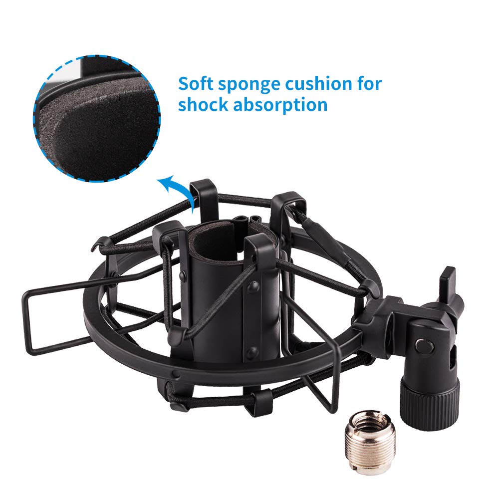 Microphone Shock Mount Holder Clip Anti-Vibration 22mm-26mm Y466