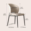 Black Faux Leather Dining Chairs with Metal Legs O4819