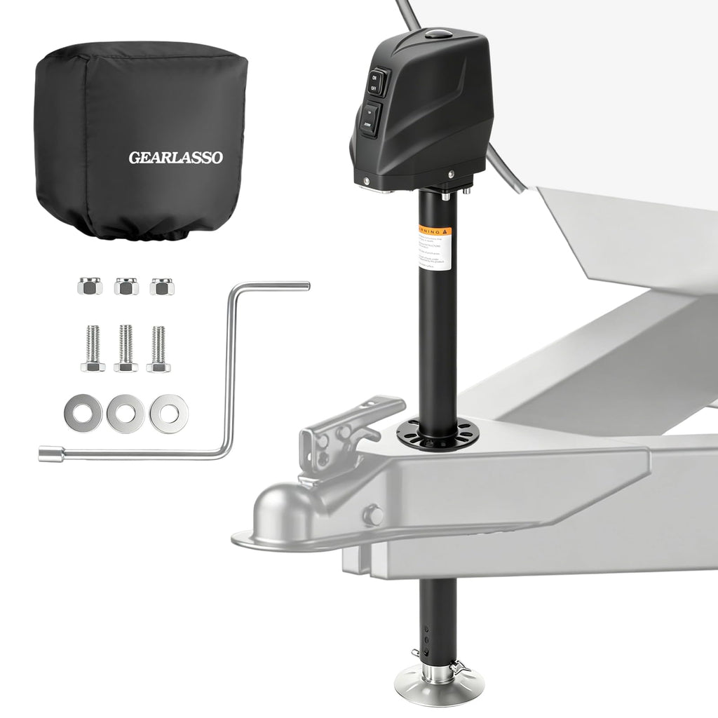 Electric Trailer Jack with Waterproof Cover & LED Light S529787