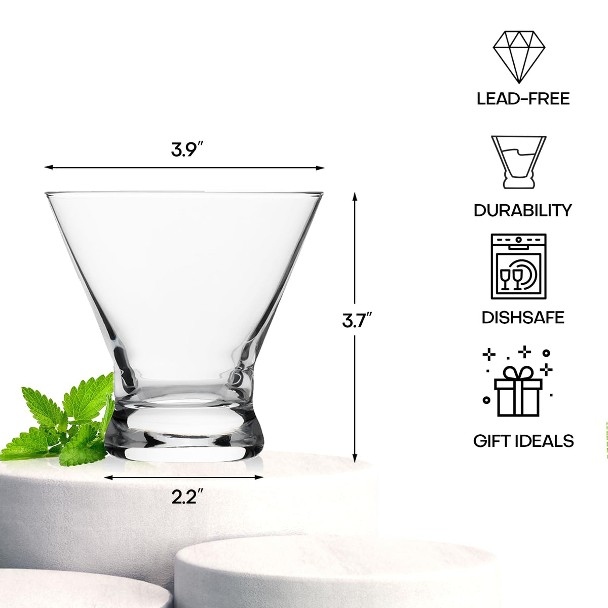 Stemless Cocktail Glasses Set of 4 C4160