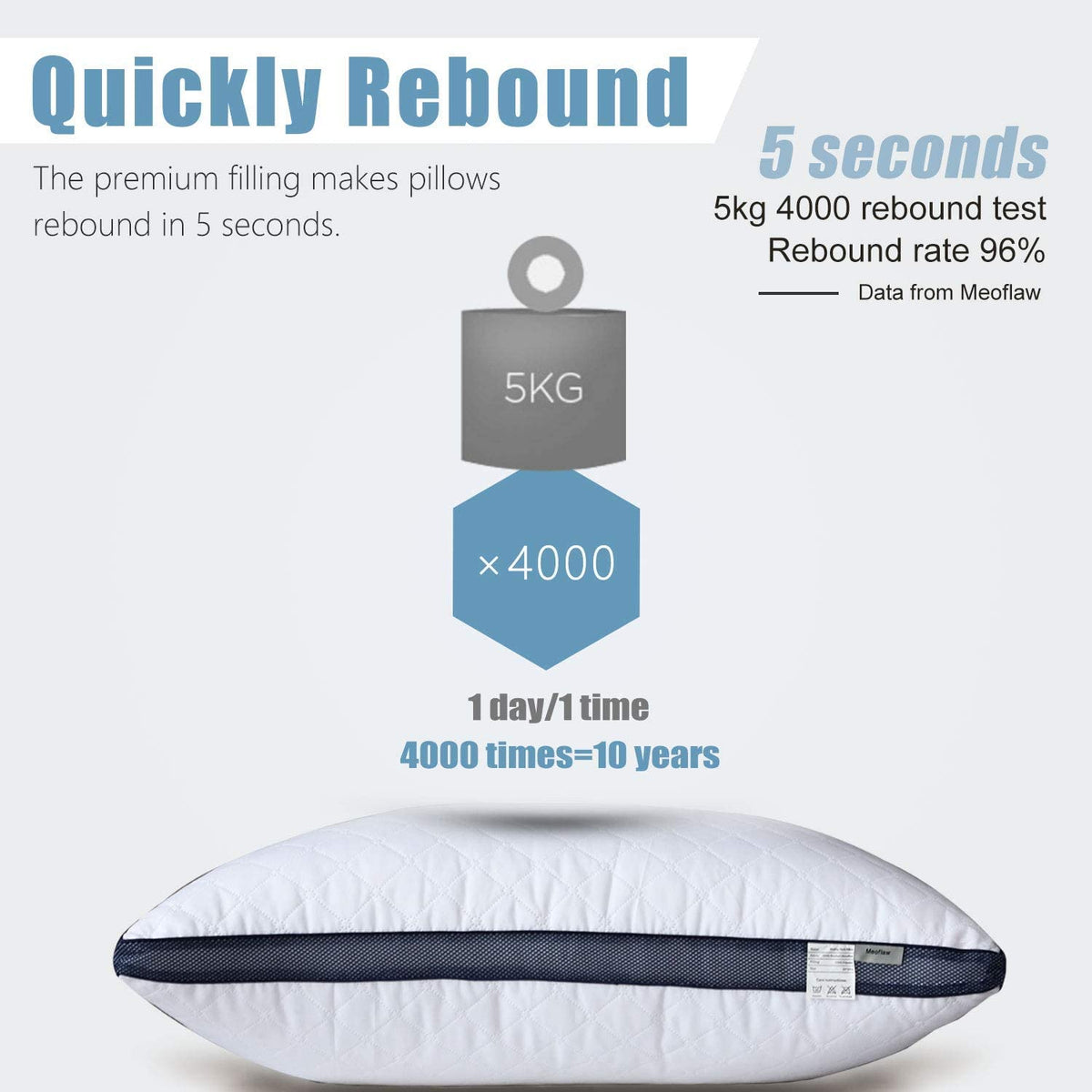 Queen Size Bed Pillows Set of 2 I85164