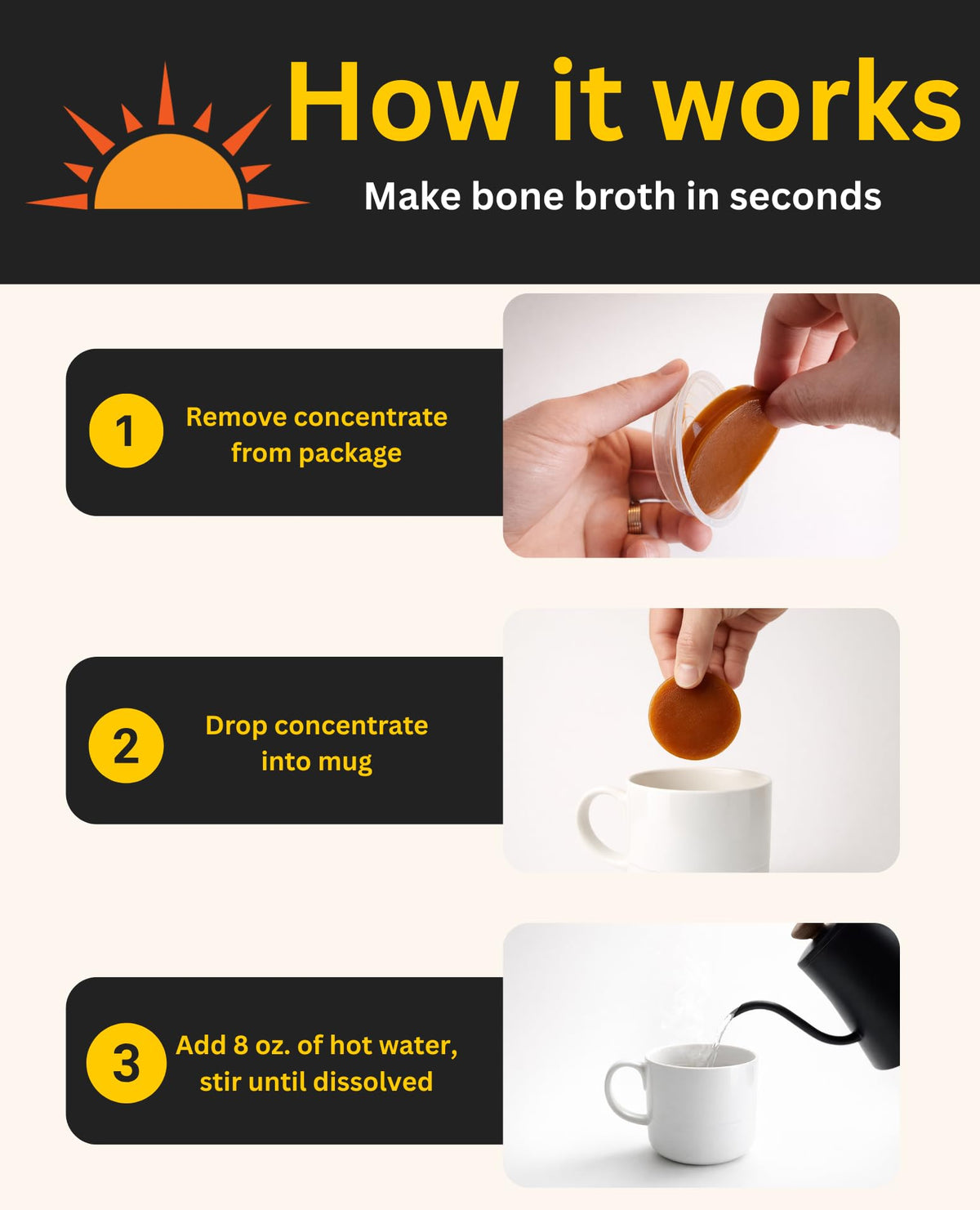 Bone Broth Variety Pack, 4 Flavors, 12 Count U15985