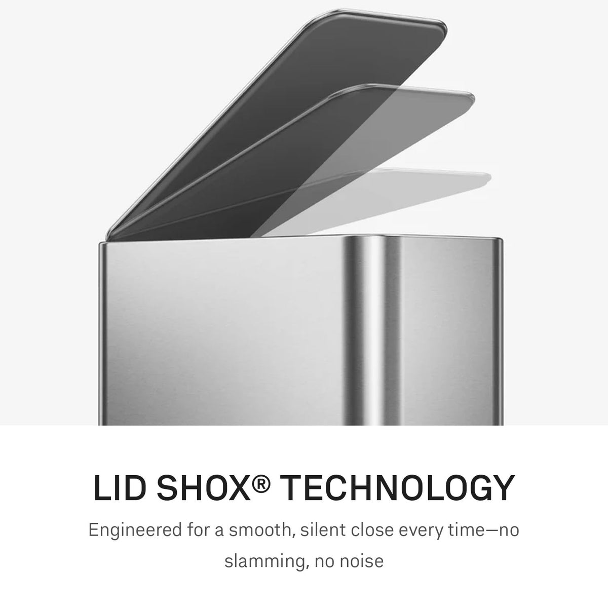 9L Brushed Stainless Steel Slim Step Trash Can I539274