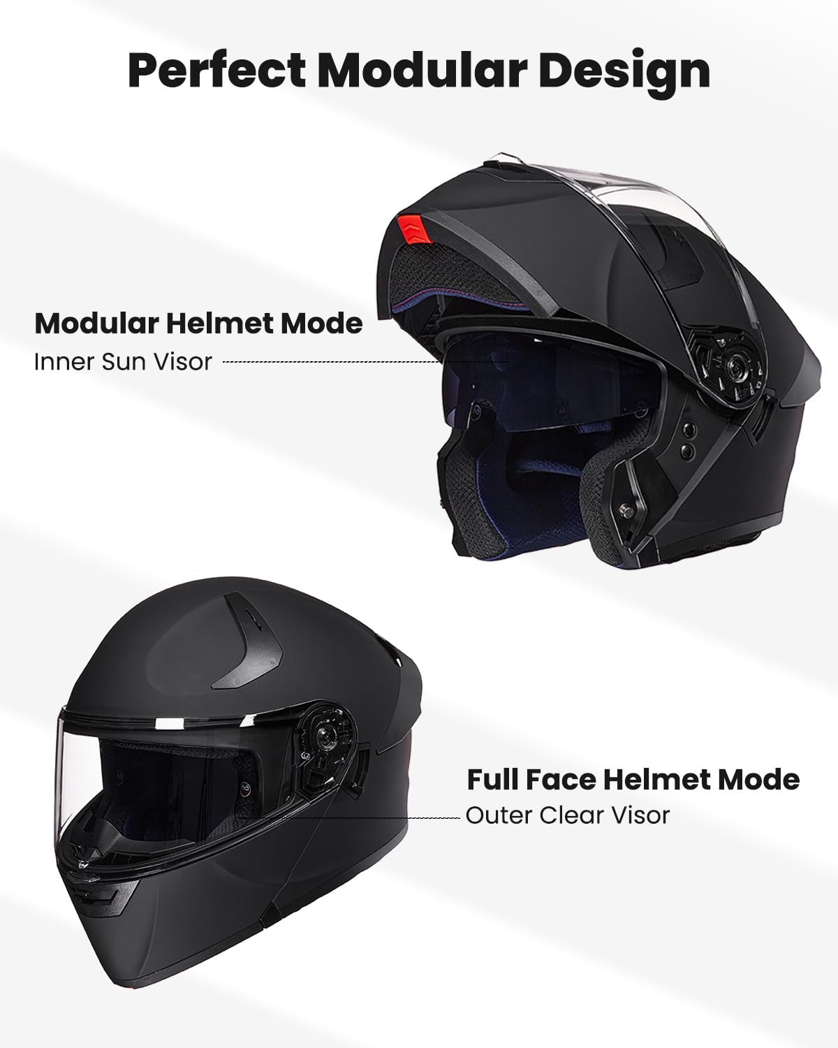 Modular Full Face Motorcycle Helmet L4707