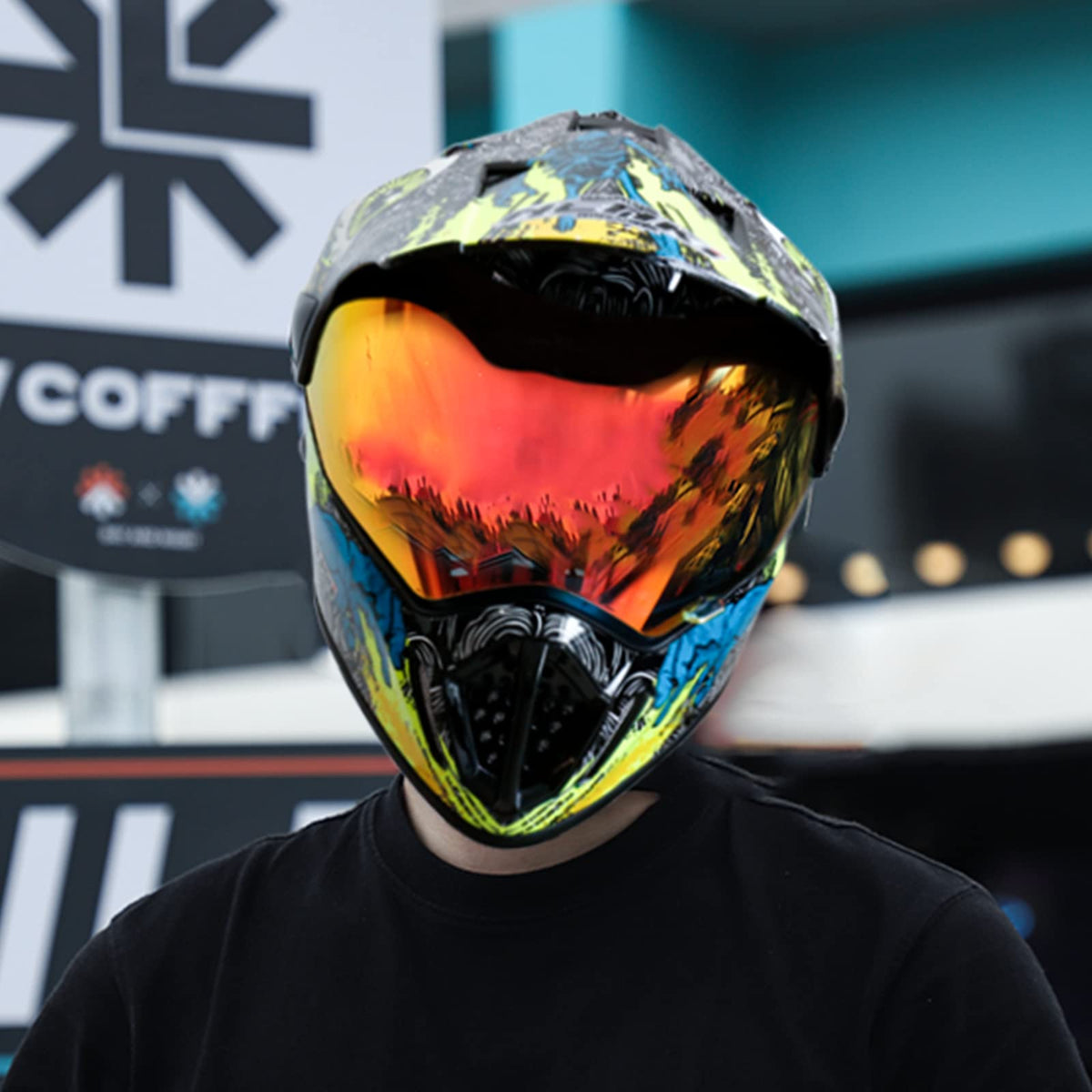 Red Full Face Motocross Helmet O865