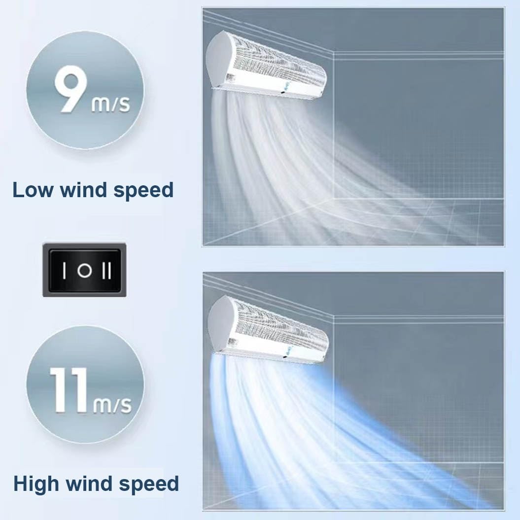 Wall-Mounted Air Curtain, 2 Speed Settings, 60cm E42070