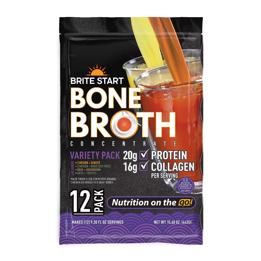 Bone Broth Variety Pack, 4 Flavors, 12 Count U15985