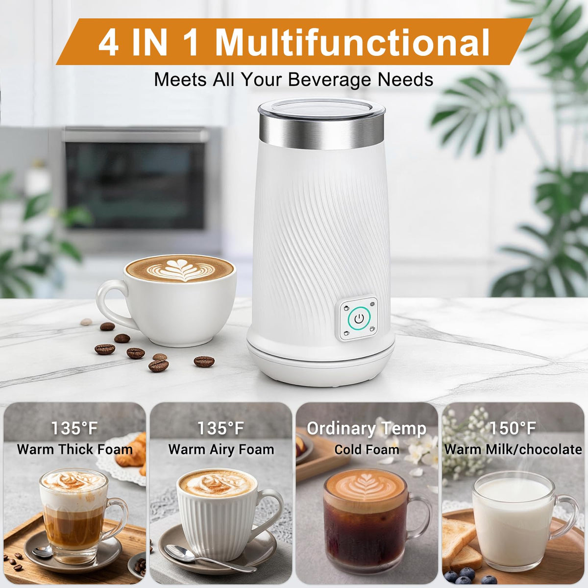 4-in-1 Electric Milk Frother J79184