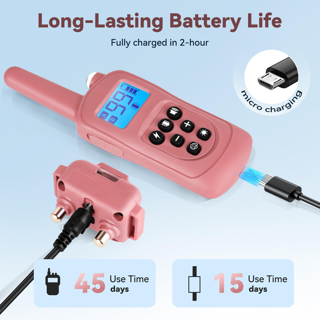 Pink Cat Shock Collar with Remote W9287