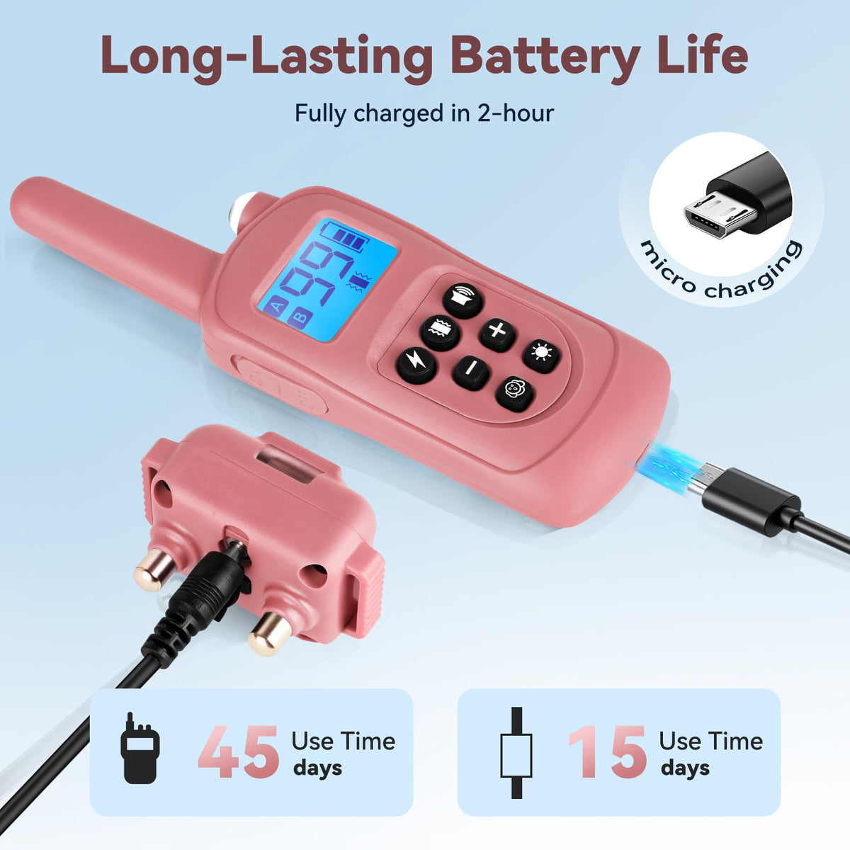 Pink Cat Shock Collar with Remote W9287