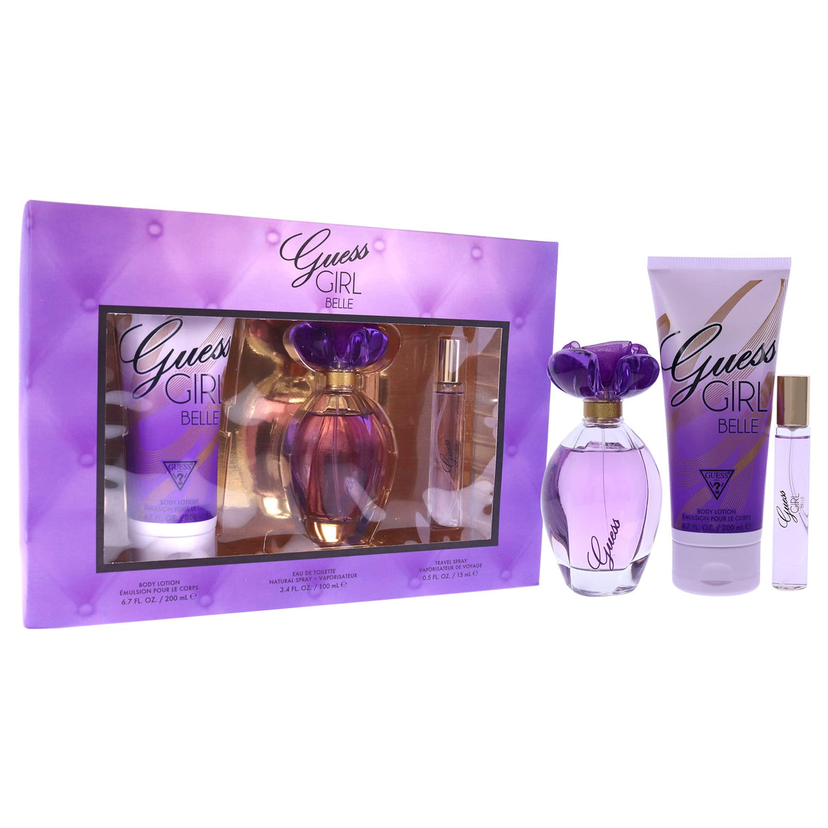 3 Pc Gift Set 3.4 oz EDT Spray 0.5 oz EDP Travel Spray 6.7 oz Body Lotion M978504
