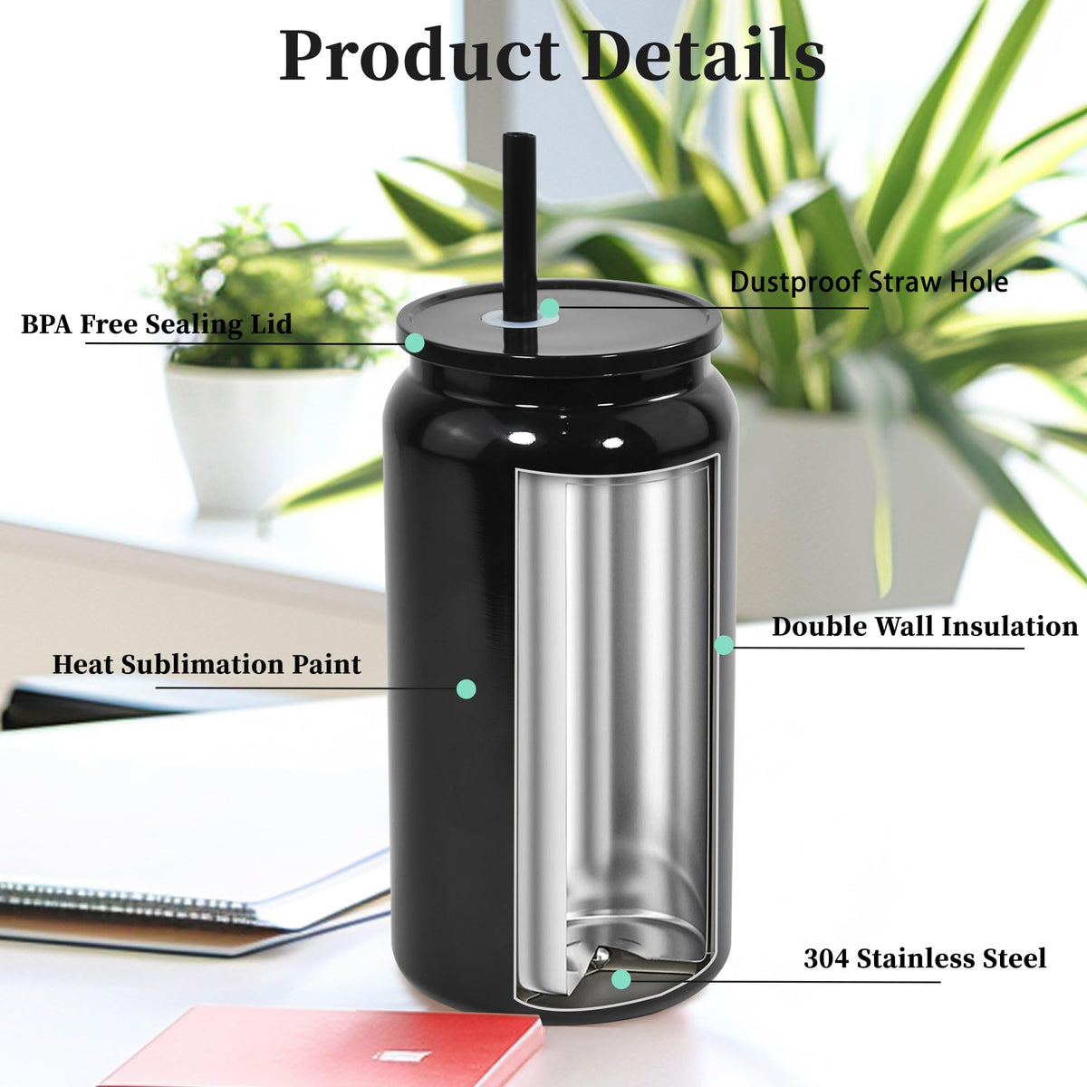 16oz 2Pack Double Wall Insulated Tumblers T3828