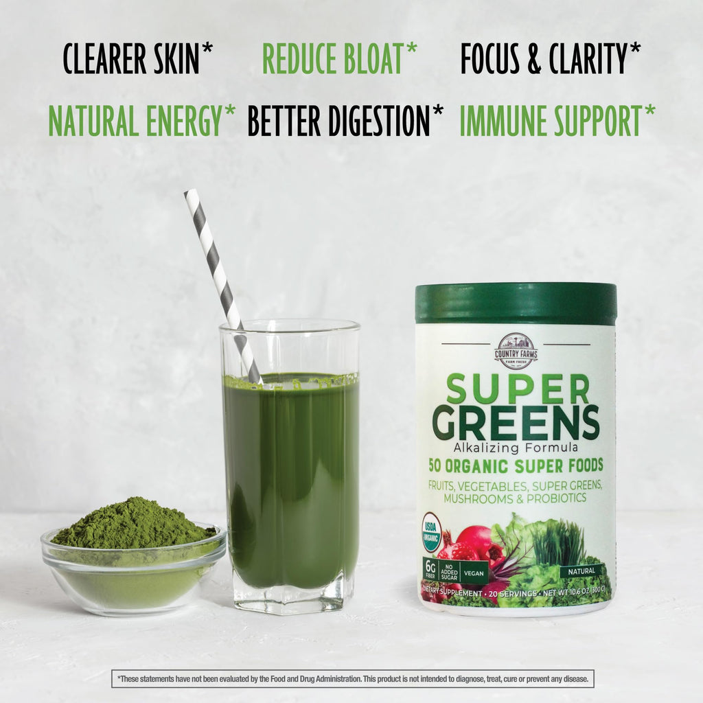 Organic Vegan Protein Powder Pea & Super Greens Powder N5405