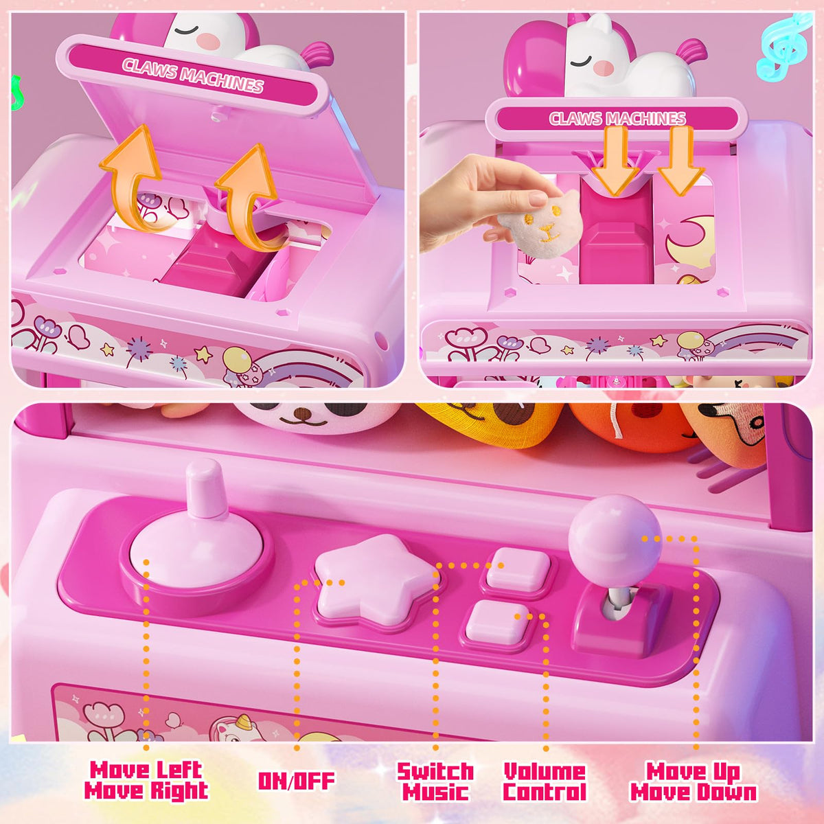 Claw Machine with Sound & 20 Mini Plush Toys K52856