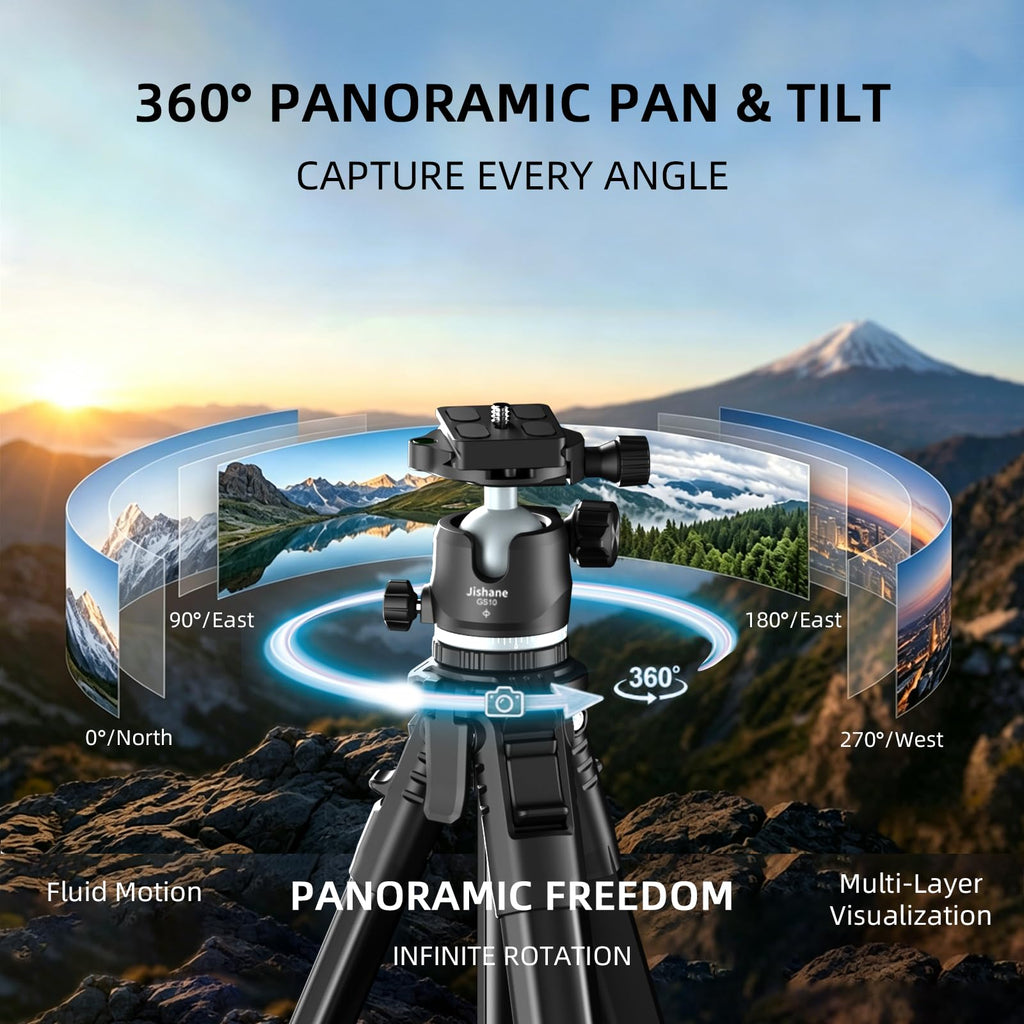 72" Lightweight Aluminum Camera Tripod with Ball Head and Carry Bag W677007