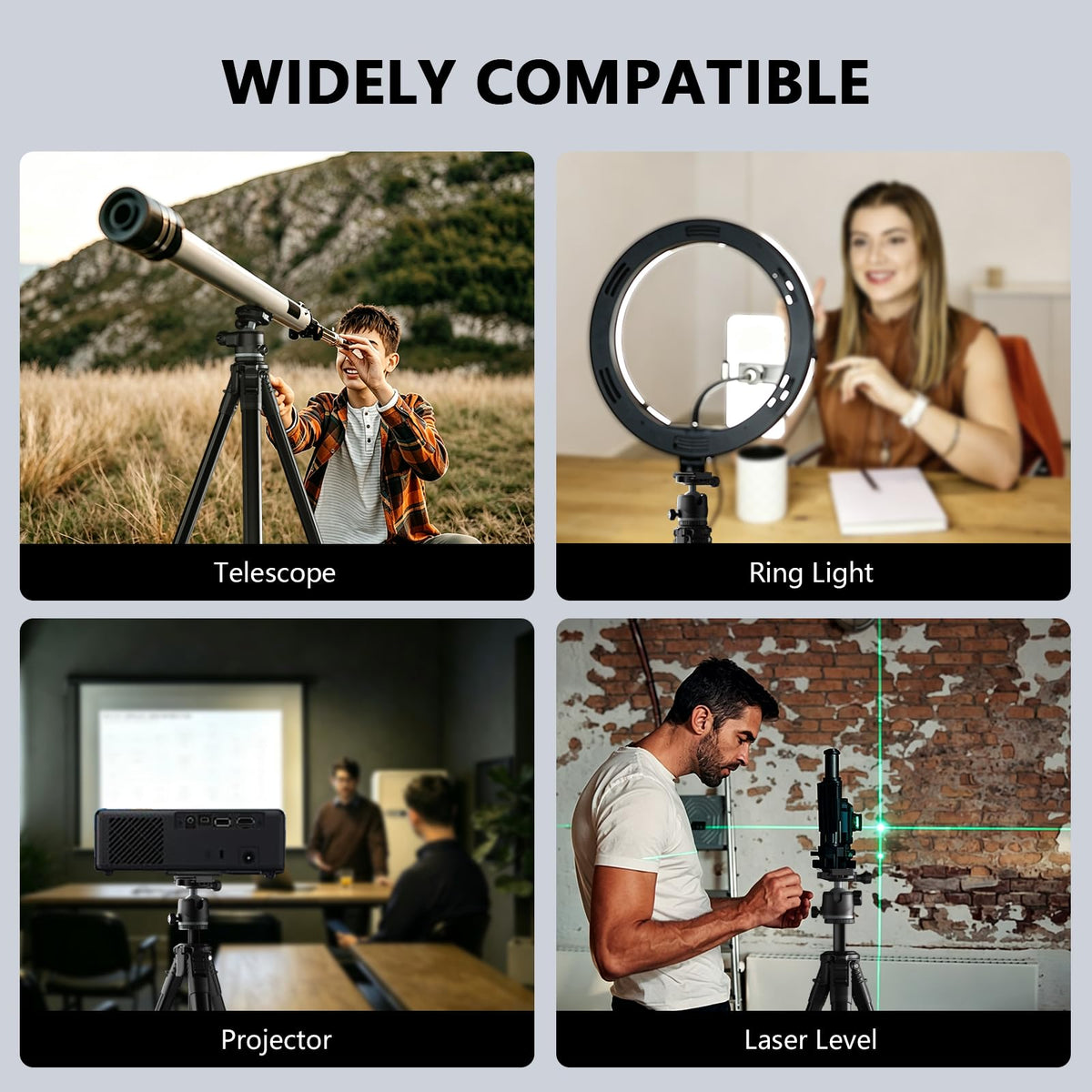 72" Lightweight Aluminum Camera Tripod with Ball Head and Carry Bag W677007
