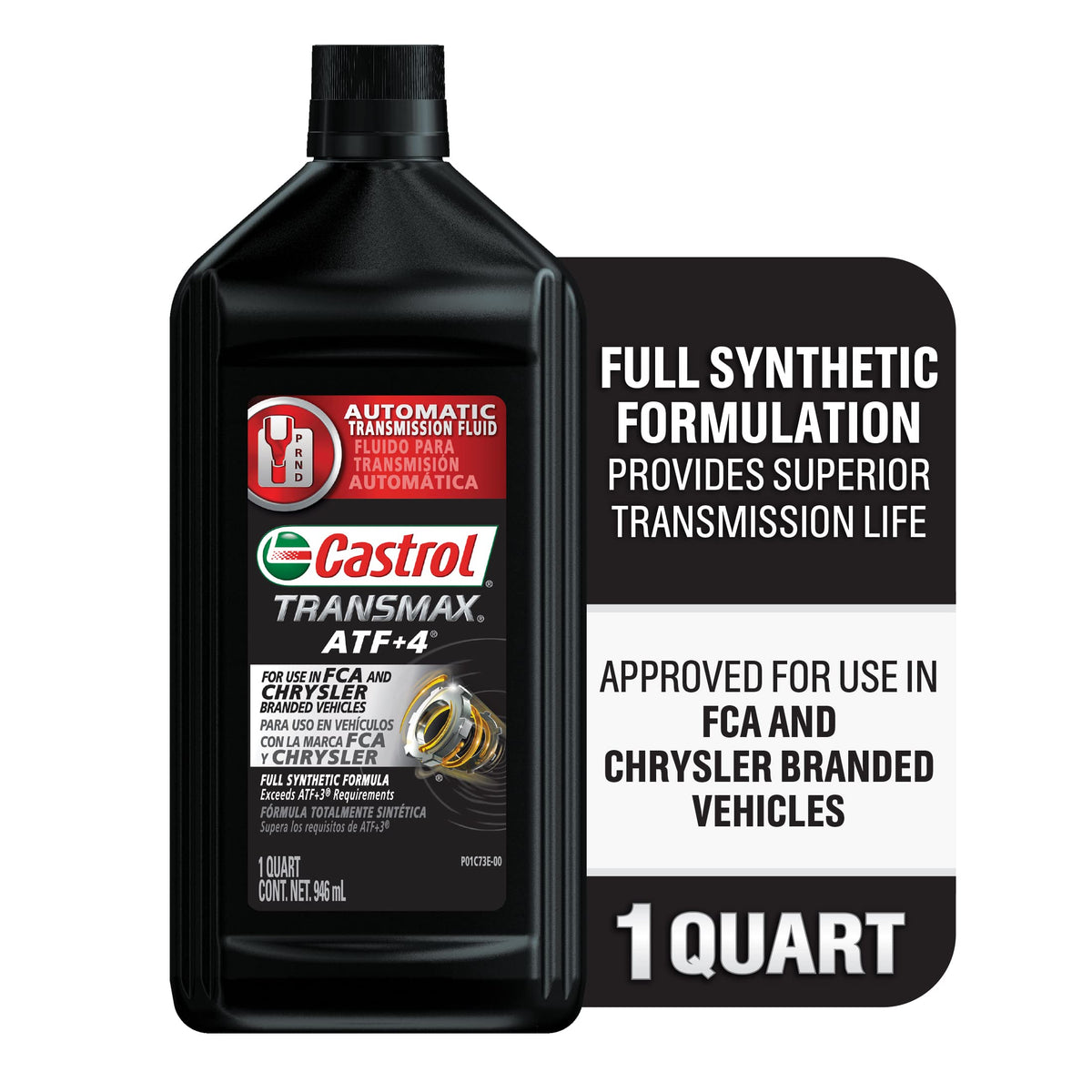Transmax ATF+4 Automatic Transmission Fluid, 1 Quart, Pack of 6 I8185
