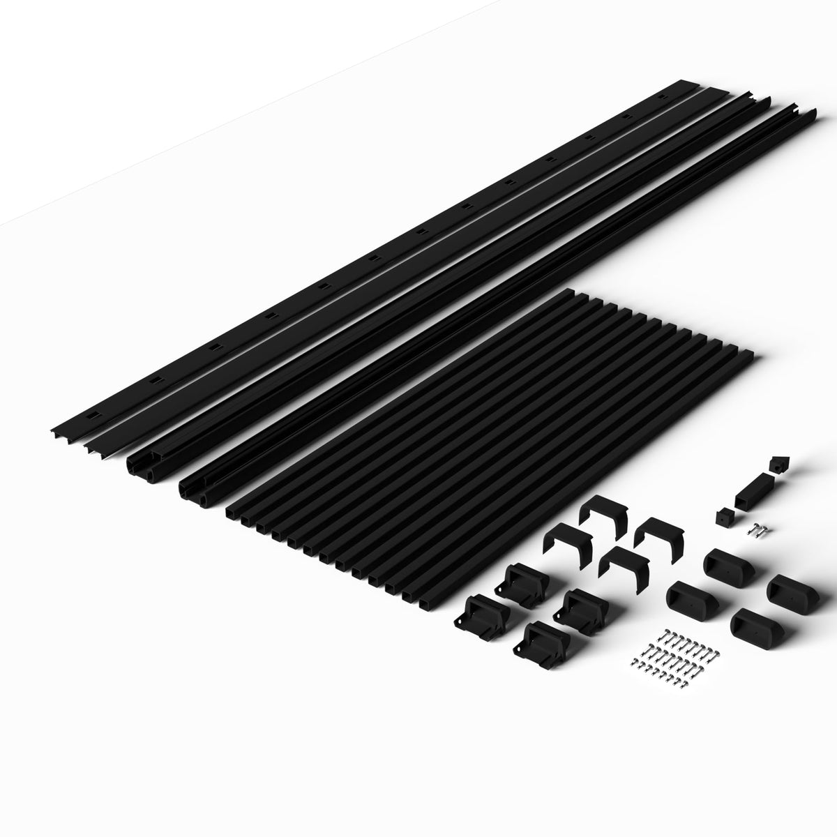 6 ft. x 36 in. Textured Black Aluminum Stair Rail Kit H3908