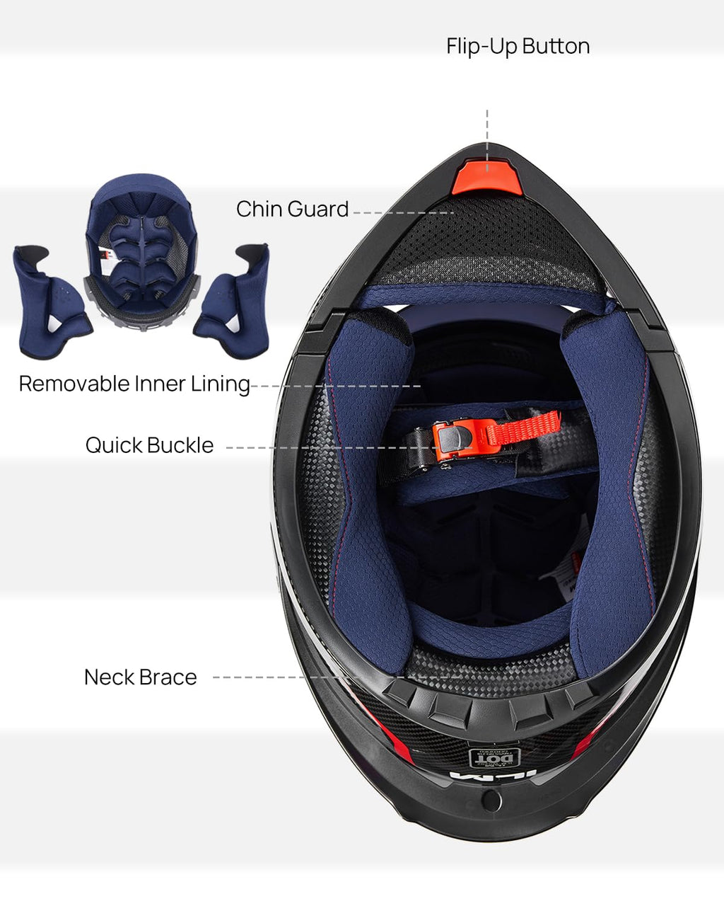 Modular Full Face Motorcycle Helmet L4707
