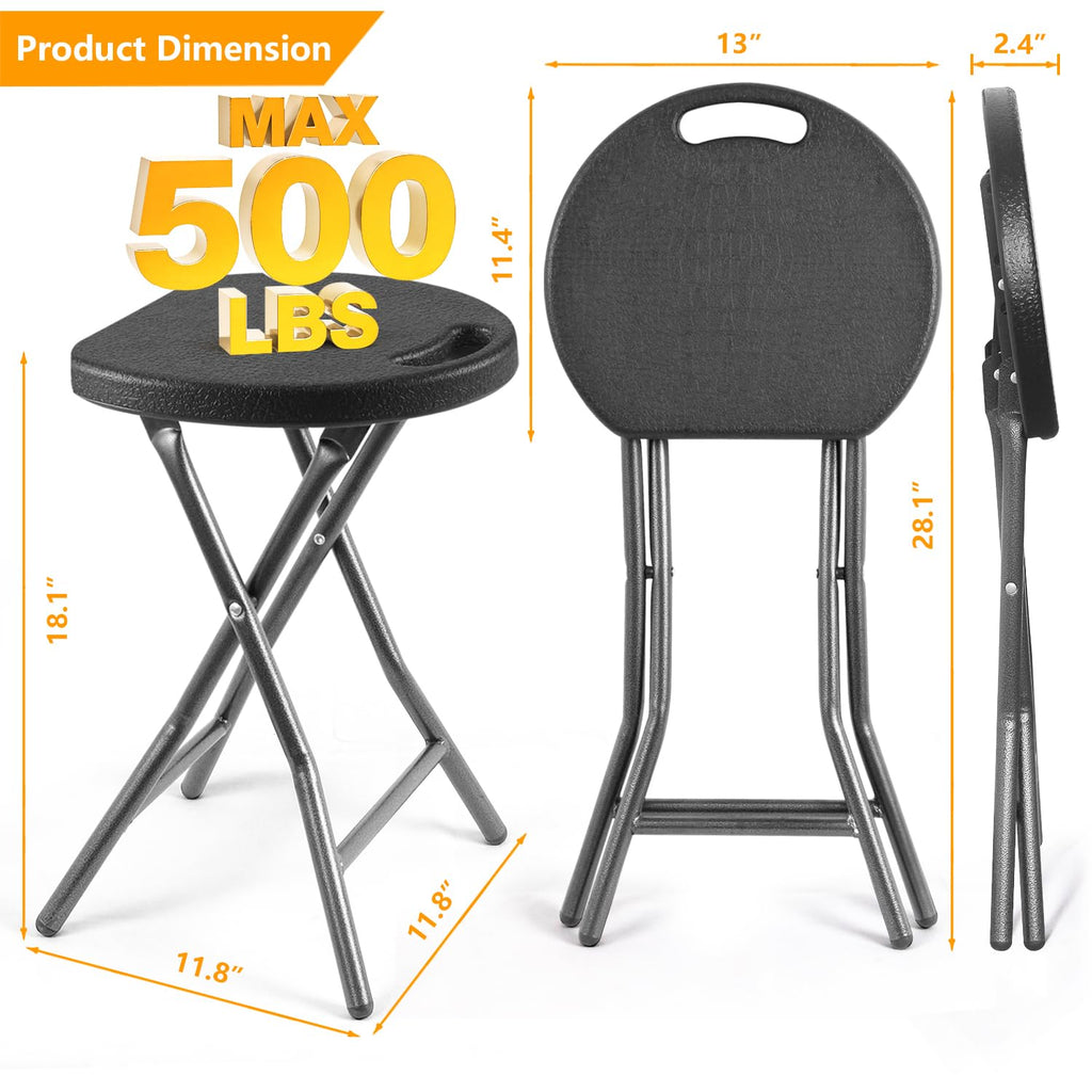 Black Folding Stool with Handle A418866